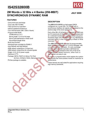 IS42S32800B-6BI-TR datasheet  